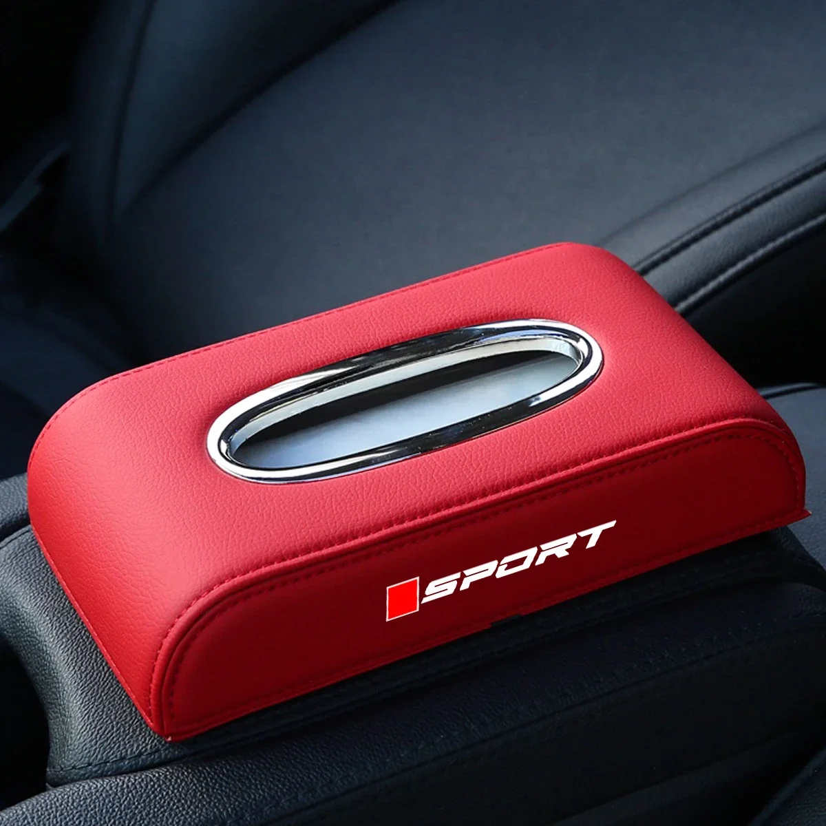 1pc Leather Supplies Seat-type Center Console Car Tissue Box For Audi BMW Mercedes Benz VW Ford Skoda Toyota Seat Honda Nissan