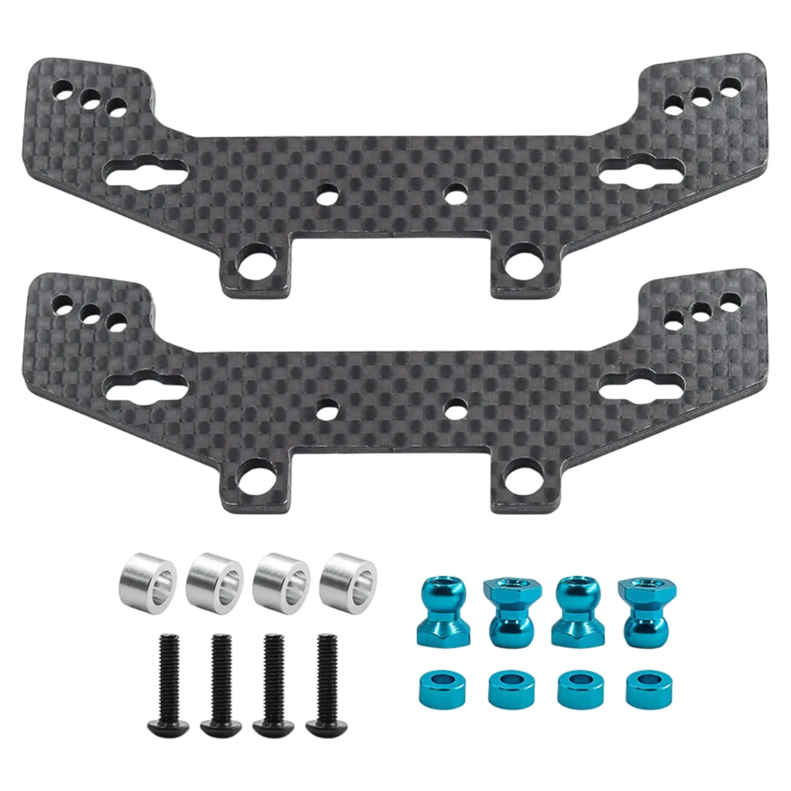 

2Pcs 1/10 RC Car Shock Absorber Tower Replacement Professional Lightweight Spare Parts Accessory Front Rear for TT02 TT02R