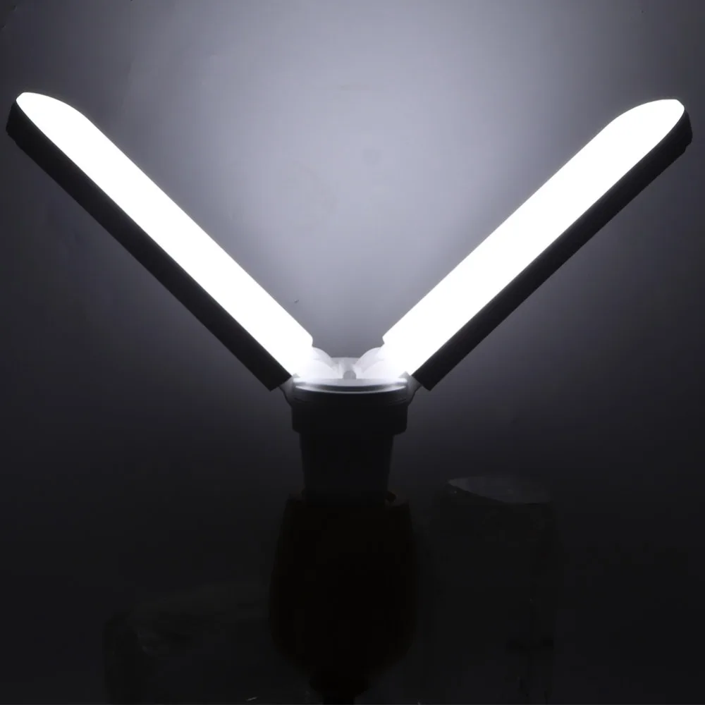 Super Bright 24W LED Light Bulb 2-Blade AC 85-265V Ceiling LED Light 90 Angle Adjustable E27 LED Bulb Workshop