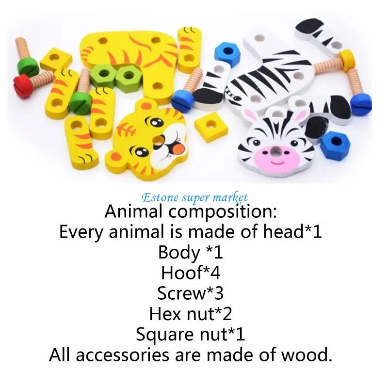 090B Zerlegbares Tier-Montagespielzeug für kreatives Bauspielzeug für Kinder zum frühen Lernen