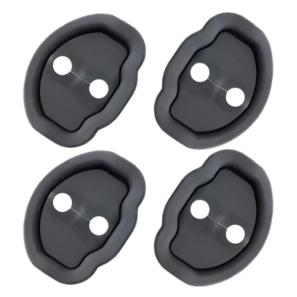 4Pcs Silicone Door Latch Protective Cover Car Door Lock Protector for Smooth Quiet Operation Wear Scratch Prevention Universal