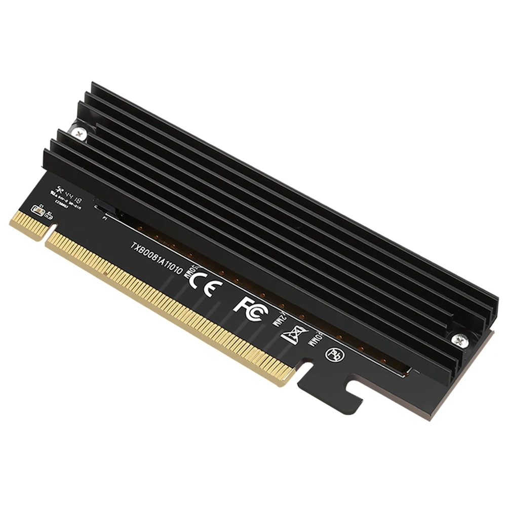 Placa adaptadora M.2 com dissipador de calor PCIE3.0 Placa de expansão de alta velocidade para computador X16 Placa adaptadora NVME de unidade de estado sólido