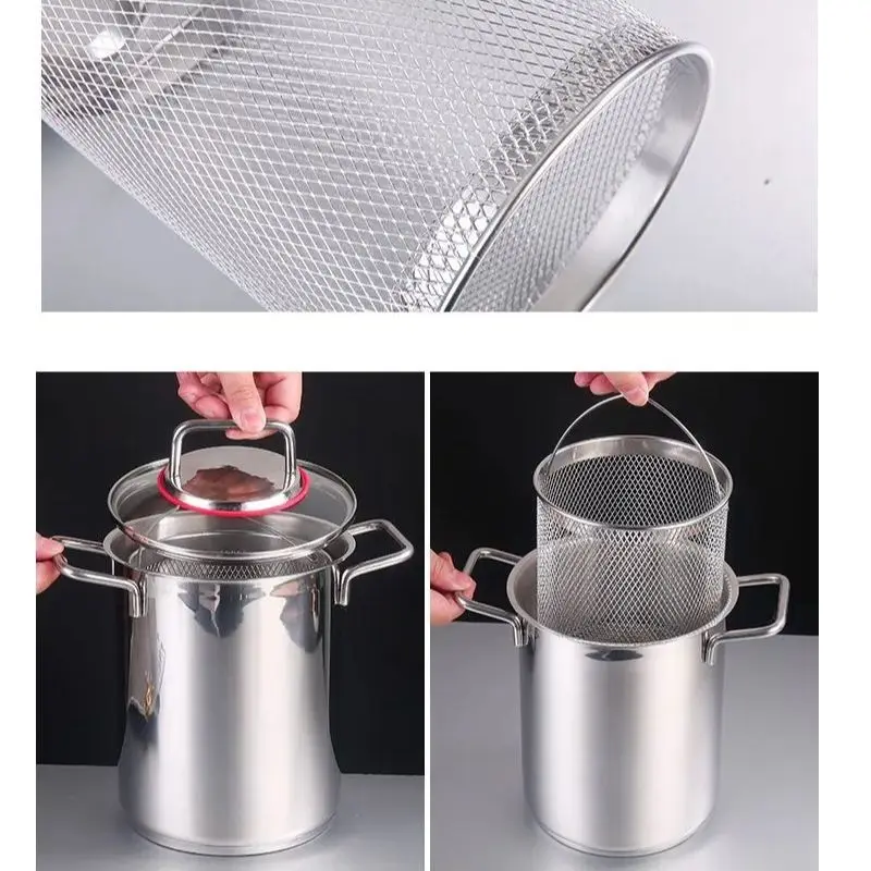 Stainless Steel Asparagus Pot with Inner Basket Asparagus Pasta Cooking Pot 3.5L