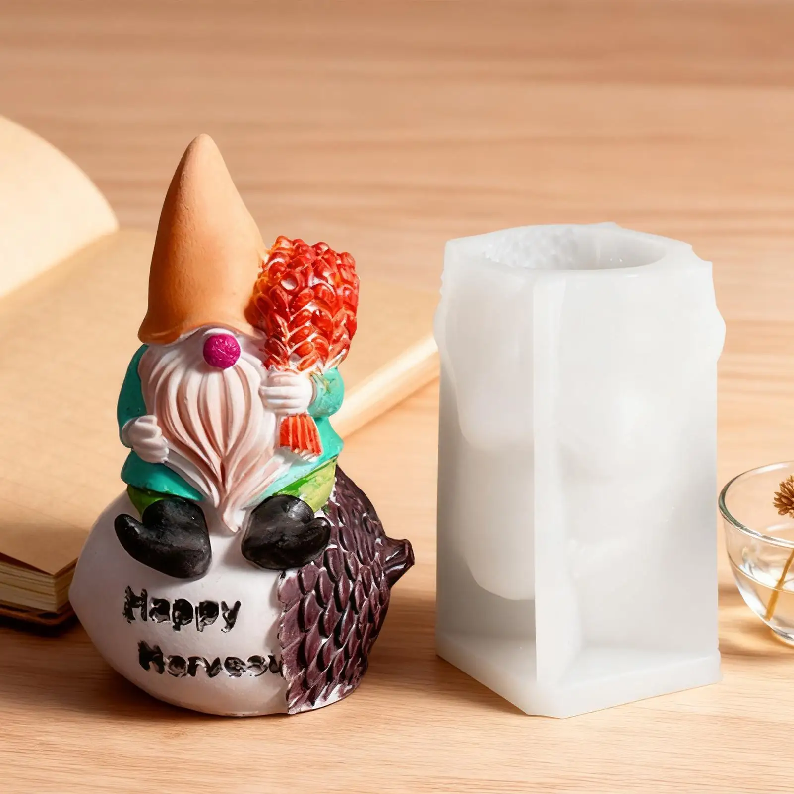 Christmas Silicone Molds For Candles Fall Elements Dwarf Crafts Christmas Gnome Mold For Holiday Table Centerpiece Fall Winter