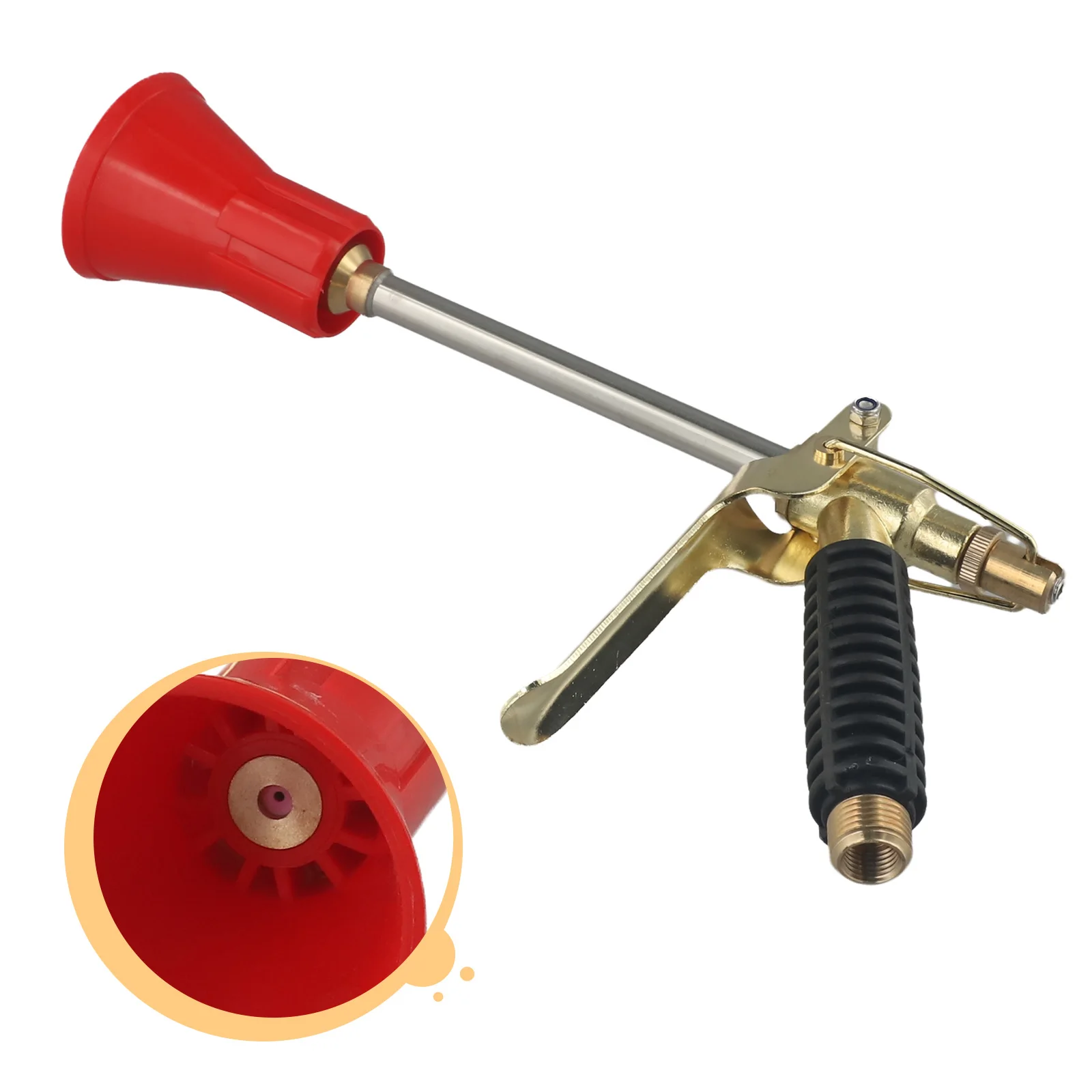 Big Red Hat Copper High-Pressure Sprayer Agricultural Sprayer Windproof Effect Adjustable Irrigation Garden Irrigation
