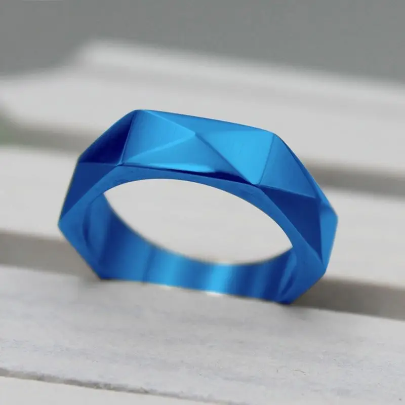 أنيمي لعبة الفرسان خواتم Amiya الأزرق المعين الفولاذ المقاوم للصدأ للجنسين خاتم شخصية اكسسوارات الحفلات #3