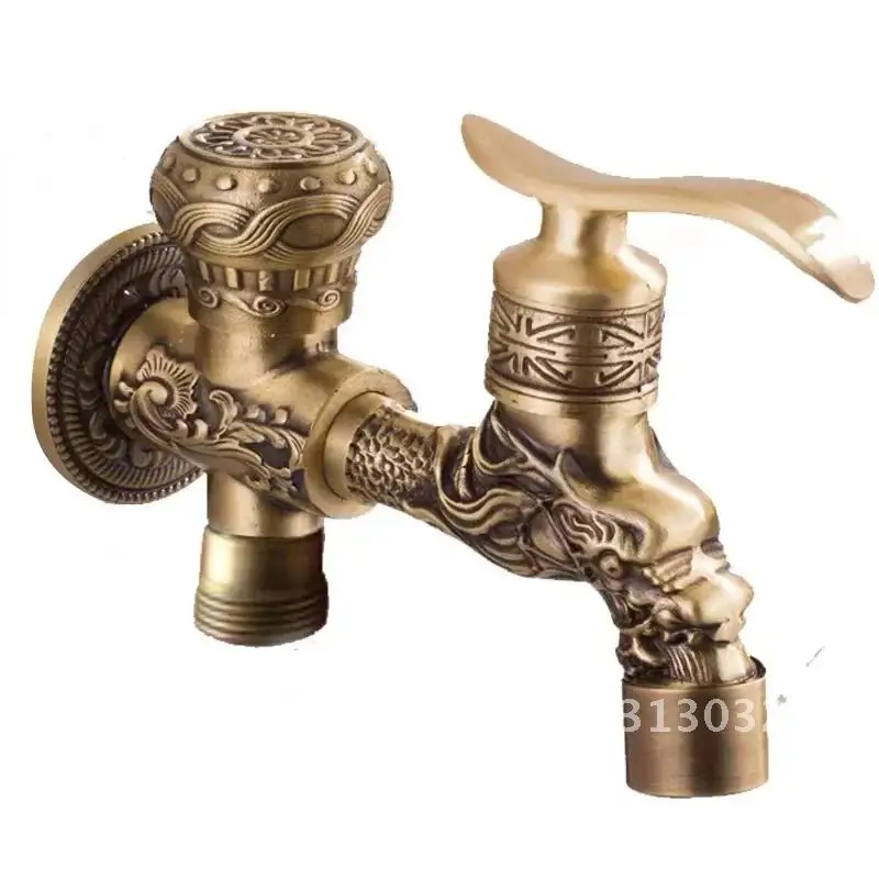 

Antique Brass Bathroom Wall Mount Sink Cold Basin Water Faucet Tap Sink G Inch Faucet Hose Garden TWL031 tap Outdoor Mop 1/2