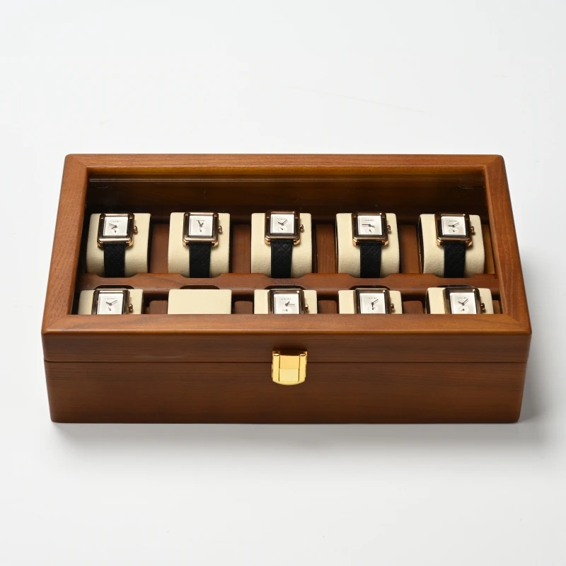 10-Slots Watch Box Jewelry Organizer Case  Organizer Large Multifunctional Watch Display Case Watch Storage Box