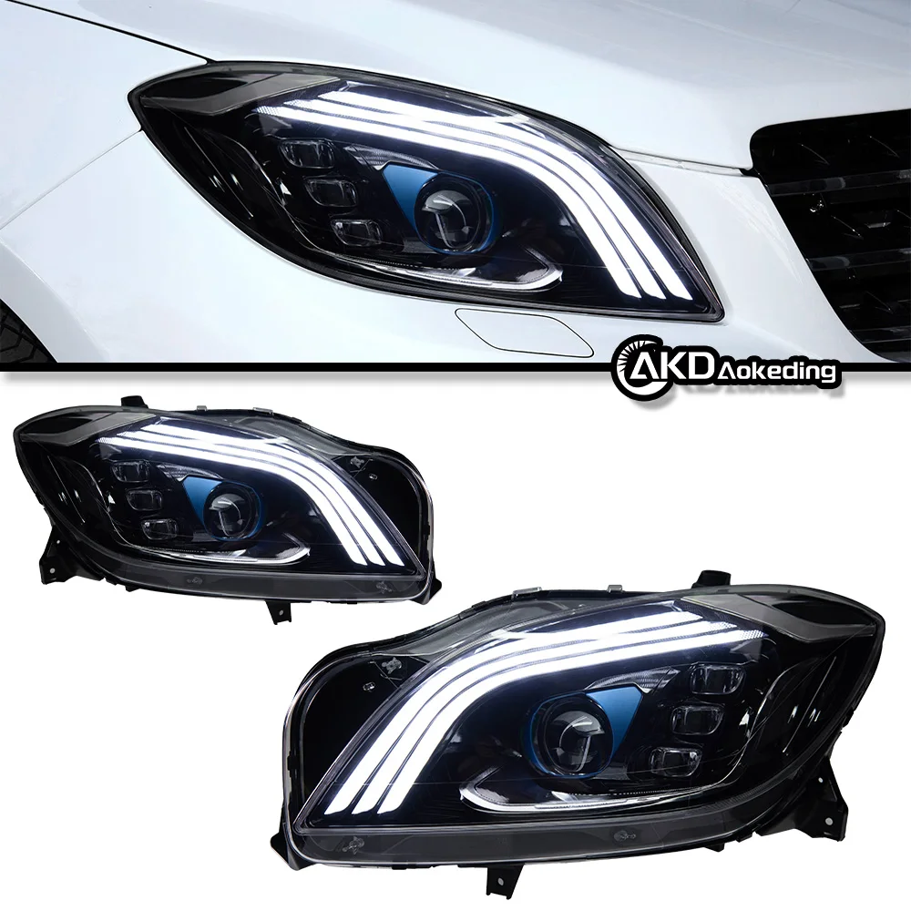 AKD Car Lights For Benz W164 ML 2012-2015 ML300 ML350 Newest Maybach Design LED Auto Headlights Assembly Accessories