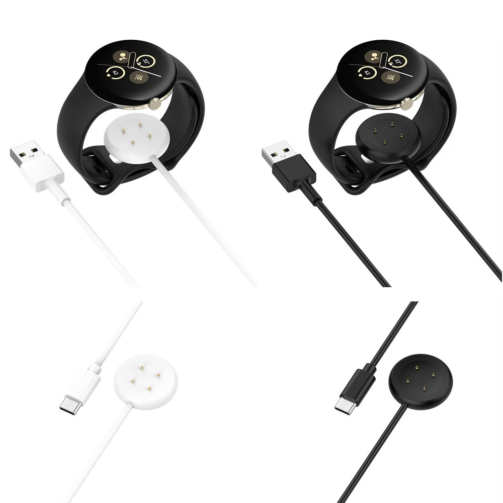 Google Pixel Watch 3用磁気充電ケーブル、タイプCまたはUSBポート、磁気充電器