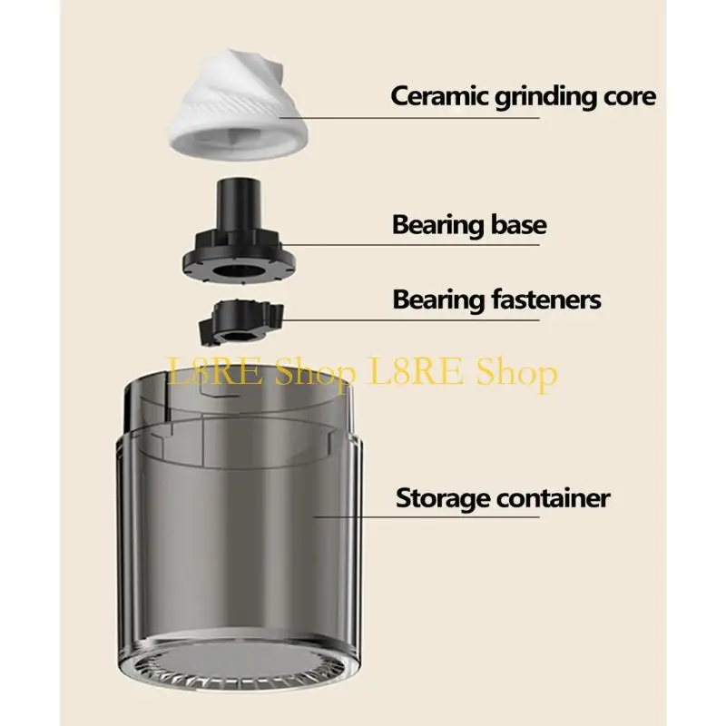 L8re manual pequeño café molino viaje amigable con amoladora café manual café textura plástico para acampar y uso