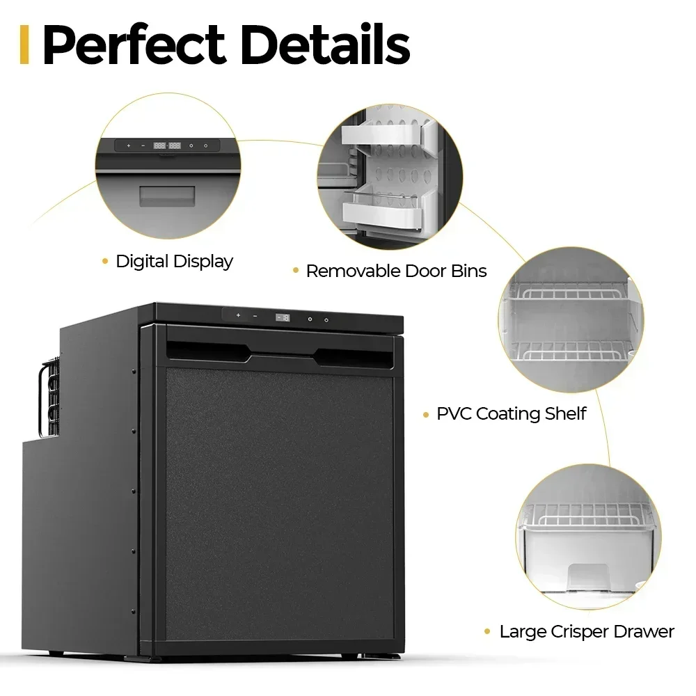 Alpicool CR50X New Design Outdoor Fridges Fast Cooling Car Refrigerator Camping Compressor Freezer 12V Dual Use