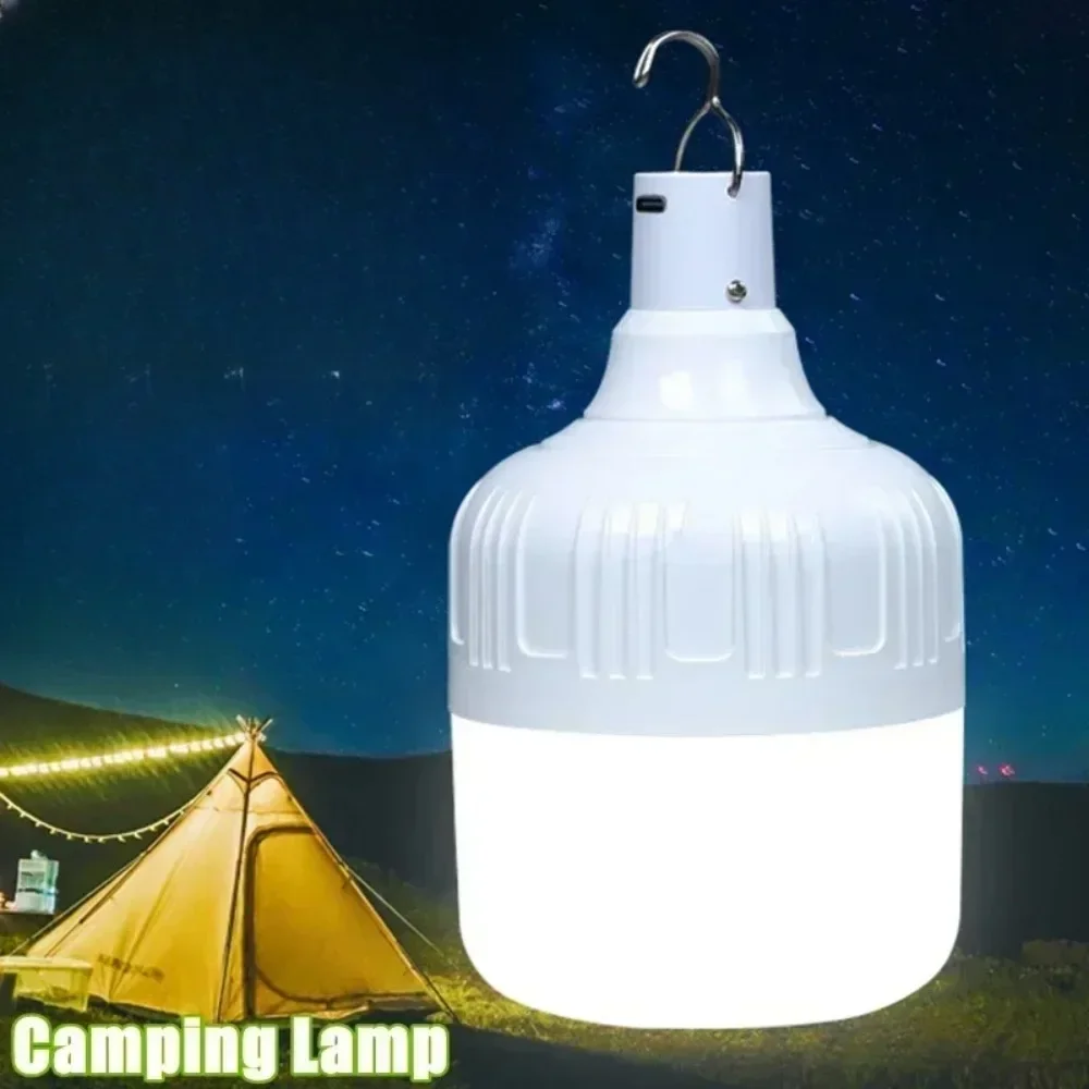 

JOYINLED 1/10PCS Camping Light USB Rechargeable LED Emergency Lamp Outdoor Portable Lantern with Hook for BBQ Tents Battery Bulb
