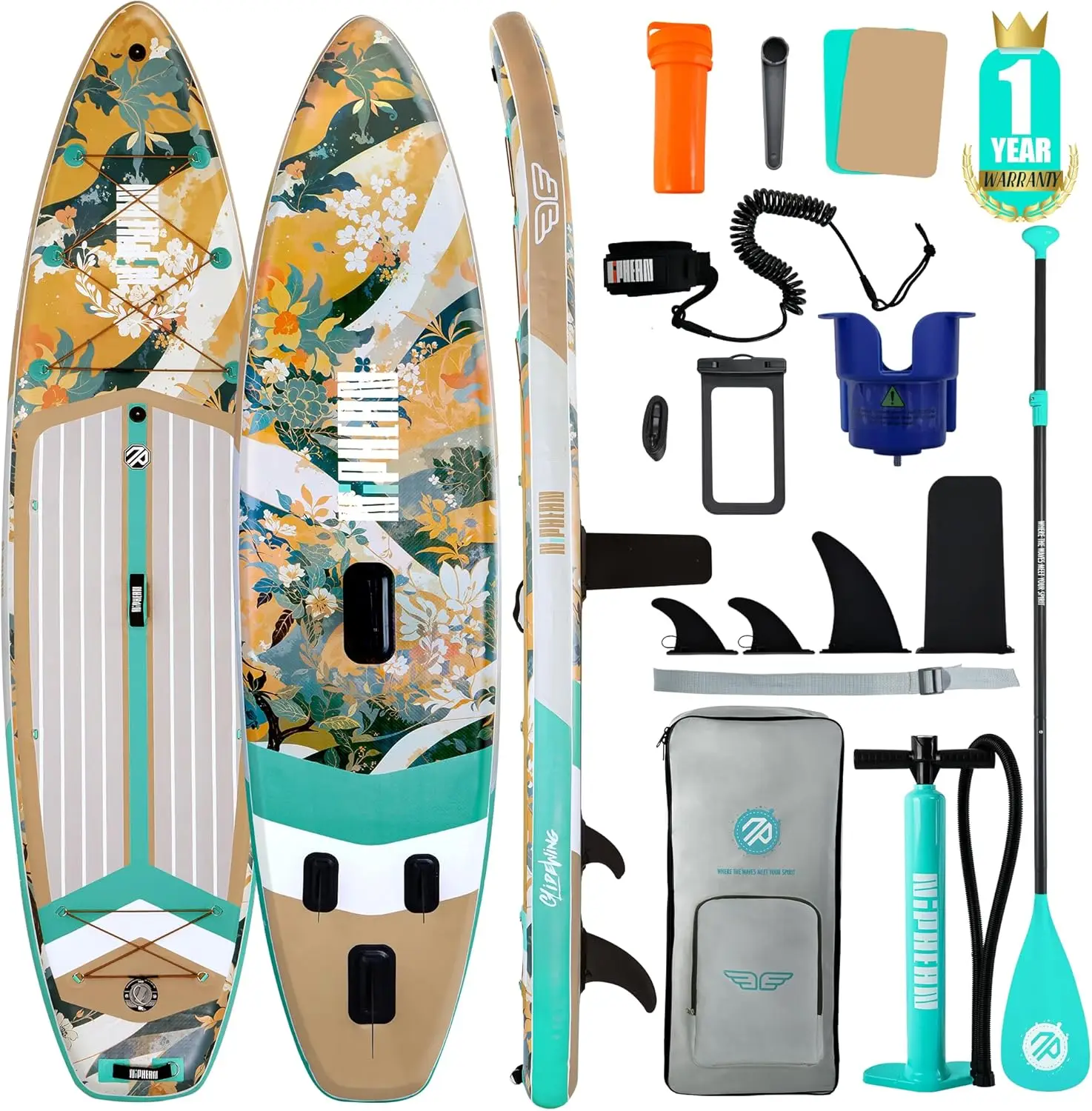 UP for 2+1 People/Family, Stand Up Paddle Board with Beginner Friendly Balanced Wing