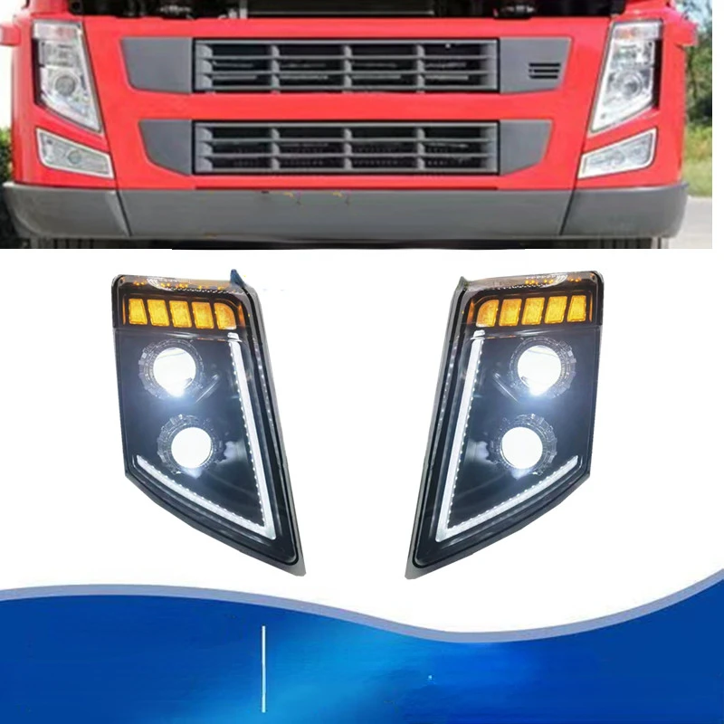 For Volvo Fm440 400 Truck LED Headlight Assembly Pump Truck Headlight Accessories