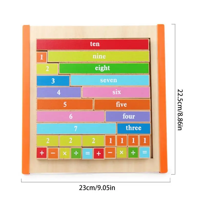 Marco de conteo de Ábaco de madera, bloques de conteo de matemáticas de resta de adición de aprendizaje educativo, herramienta de cuentas multicolor para niños