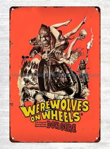 Werwölfe auf Rädern Biker-Filmplakat 1971 3 Blechschilder online im Dekorationsgeschäft erhältlich – Aluminium