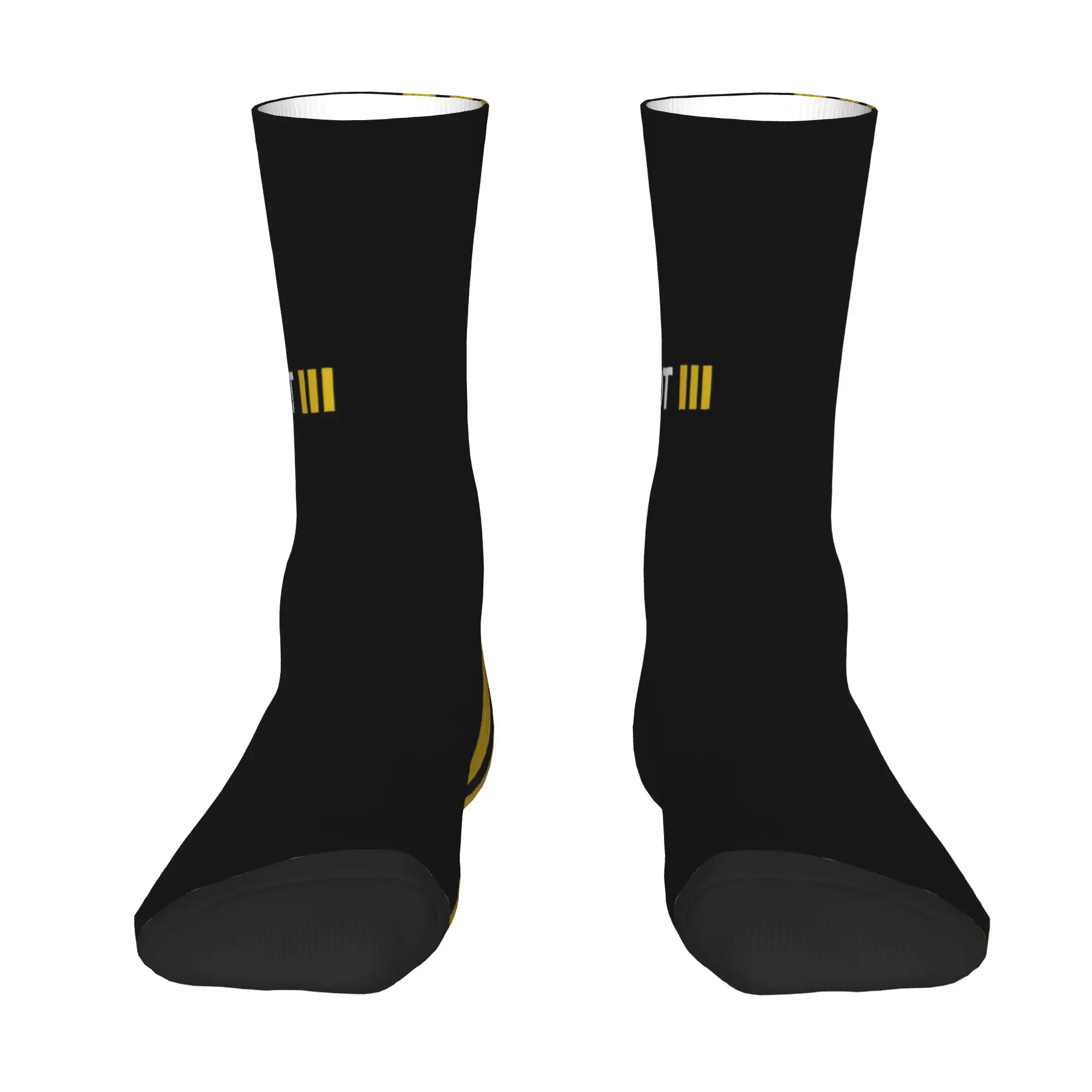 Calcetines de Vestir Personalizados para Hombre, Diseño Piloto Capitán con Rayas, Unisex, Cálidos y Cómodos, Impresión 3D, Aviación, Avión, Aviador