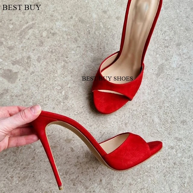 2023 New Women's Open Toe Mules Gold Silver Slip on Thin High Heel Sandals Banquet Sexy Fashion Ladies Sandals Plus Size 35-43