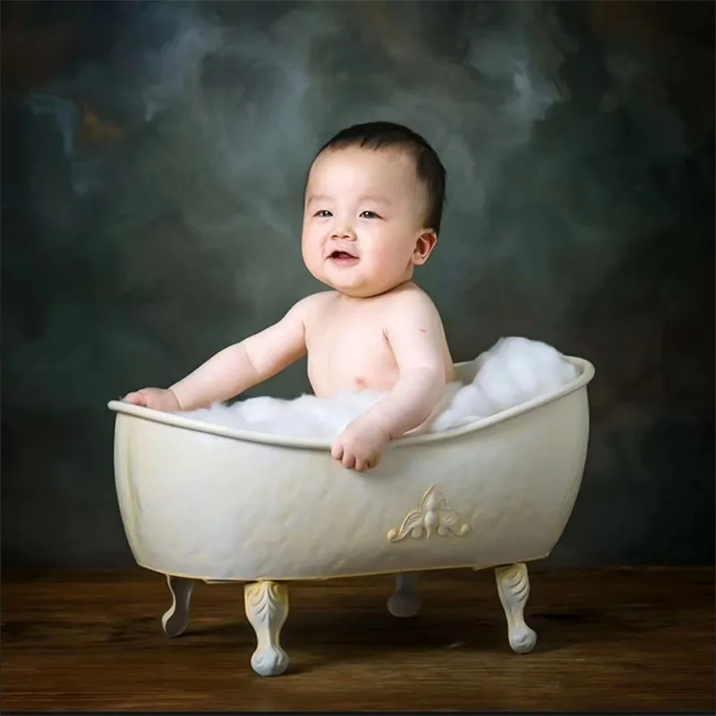 Newborn Photography Prop Baby Photography Props Iron Bath Tub Posing Studio Newborn Photo Accessories for Fotografi Shoot