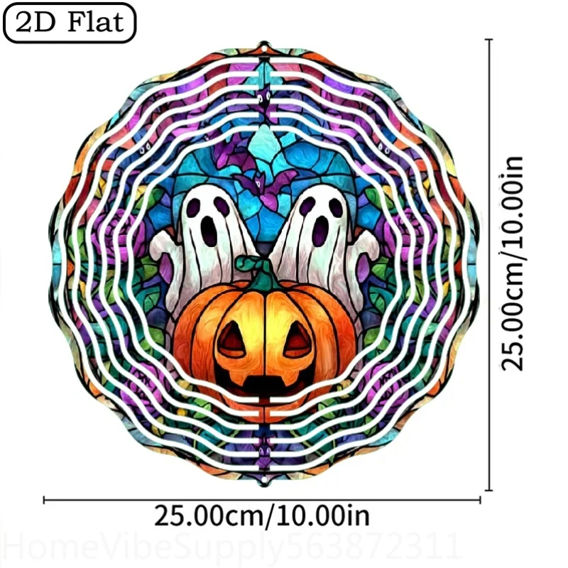 CIFBUY Metal Spinning Wind Vane Wind Chime With 360 Degree Rotating Hook Kaleidoscope Style Hanging Ornament For Garden Patio Yard Outdoor Home Decoration And Holiday Gift