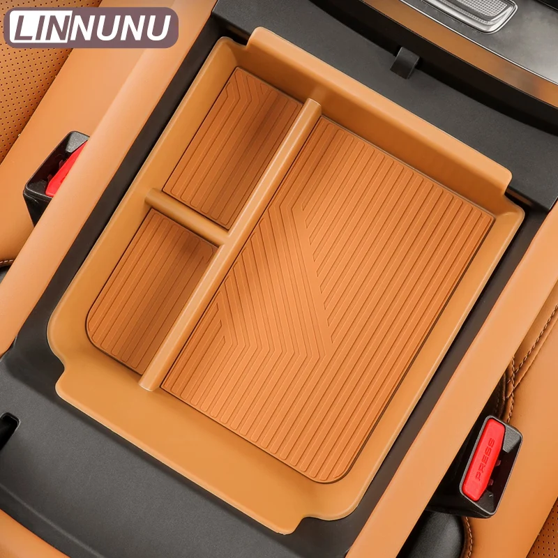 LINNUNU Car Armrest Box Storage Organizer Tray Anti-Shock For Geely Starray Atlas 2025-2026 Interior Modification Accessories