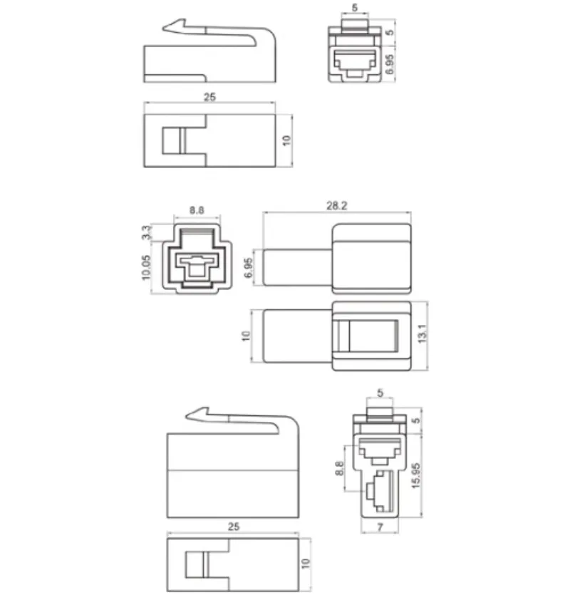 63091Z Automotive Connector 3P Automotive Connector Terminal Plastic Case Plug Spring High Flame Retardant 6.3 Male and Female