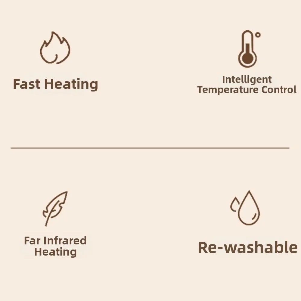 وشاح تسخين كهربائي دافئ مقاوم للبرد مريح لتدفئة الرقبة الحرارية 3 درجة حرارة قابلة للتعديل وقابلة للغسل لتدفئة الرقبة #4