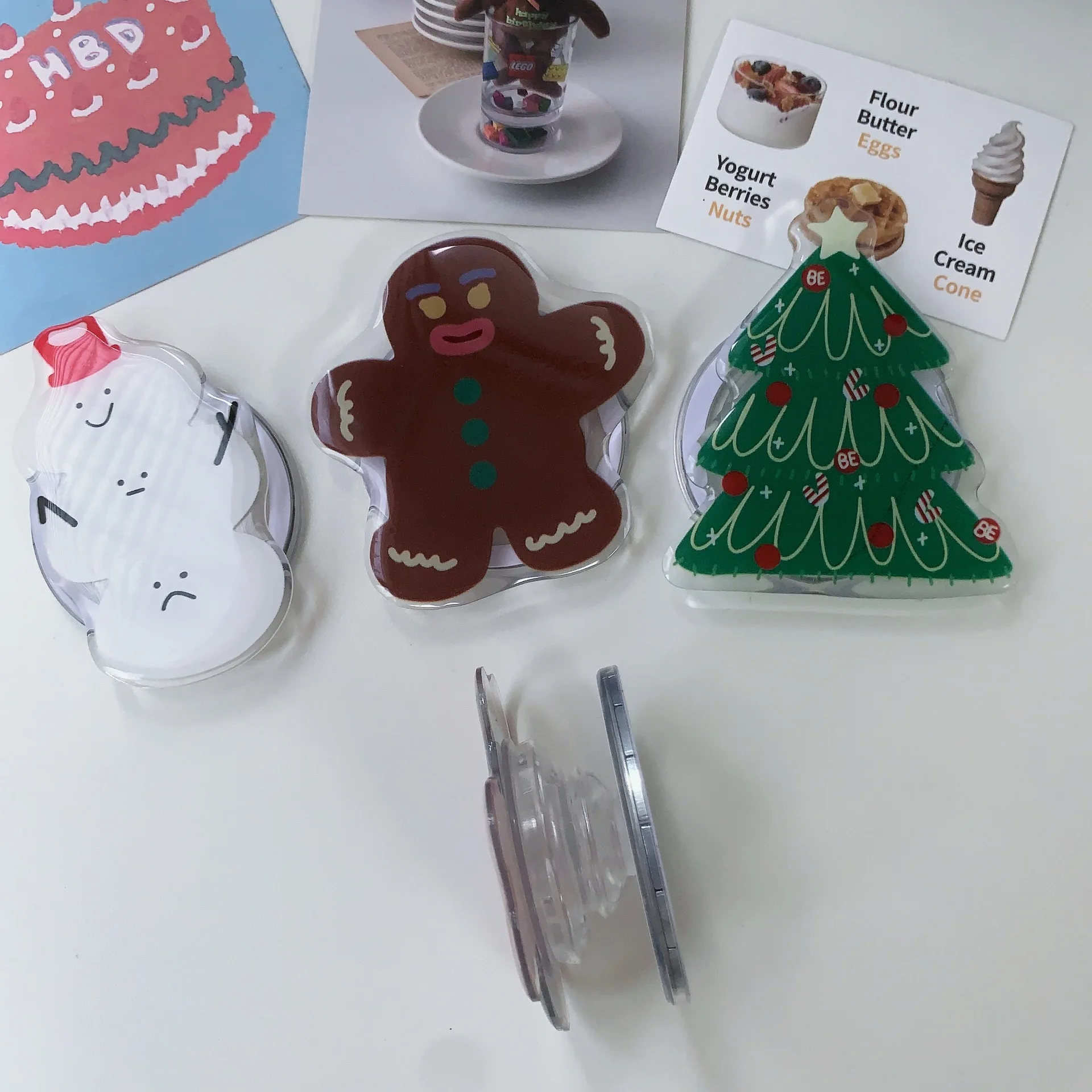 عنصر عيد الميلاد رجل الزنجبيل هدية دمية دب مناسبة ل Magsafe قوس مغناطيسي سطح المكتب كسول قطعة أثرية نموذج جديد