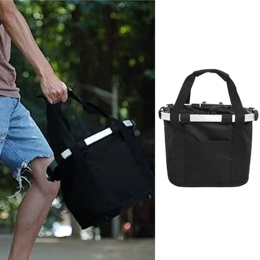 

Съемная передняя корзина для велосипеда, рама из алюминиевого сплава, складная сумка для переноски собак, черная, хорошая несущая нагрузка