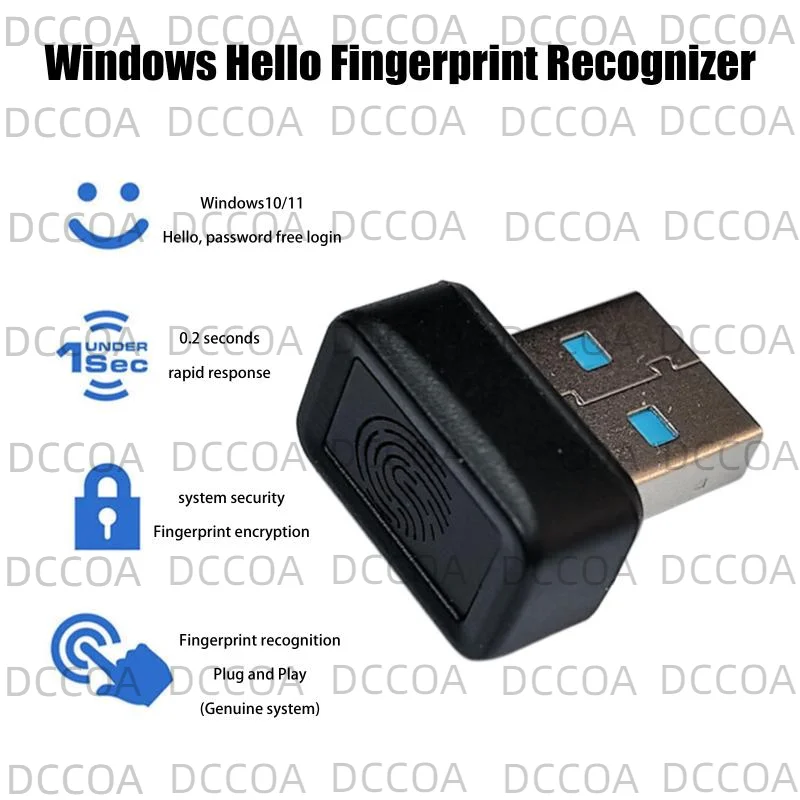 

USB Fingerprint Reader Module Portable Mini Security Key For Laptop PC Fingerprint Password Recognition Unlock