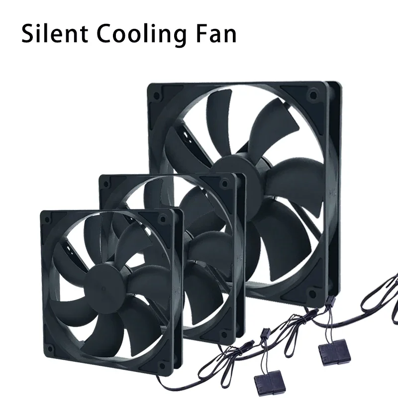 80 90 120mm Silent Computer Fan Silent Computer Case GPU CPU Heat Sink 4 Pin Computer Components Computer Components