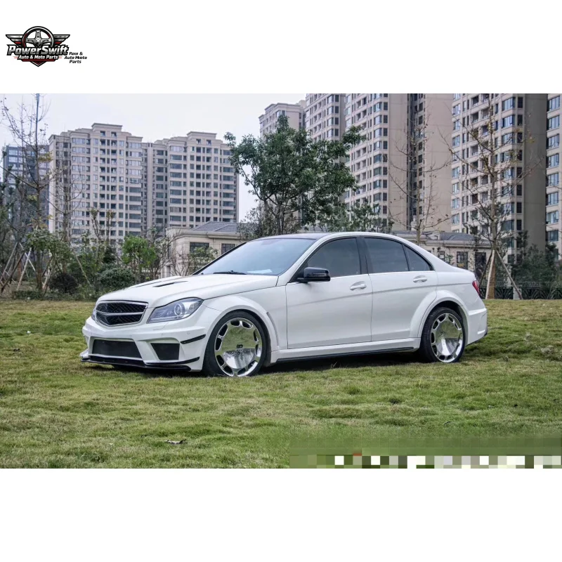 Suitable for Mercedes-Benz W204 C200 C260 C300 C63 AMG Two- Four-Door Modified BK Wide Body Kit