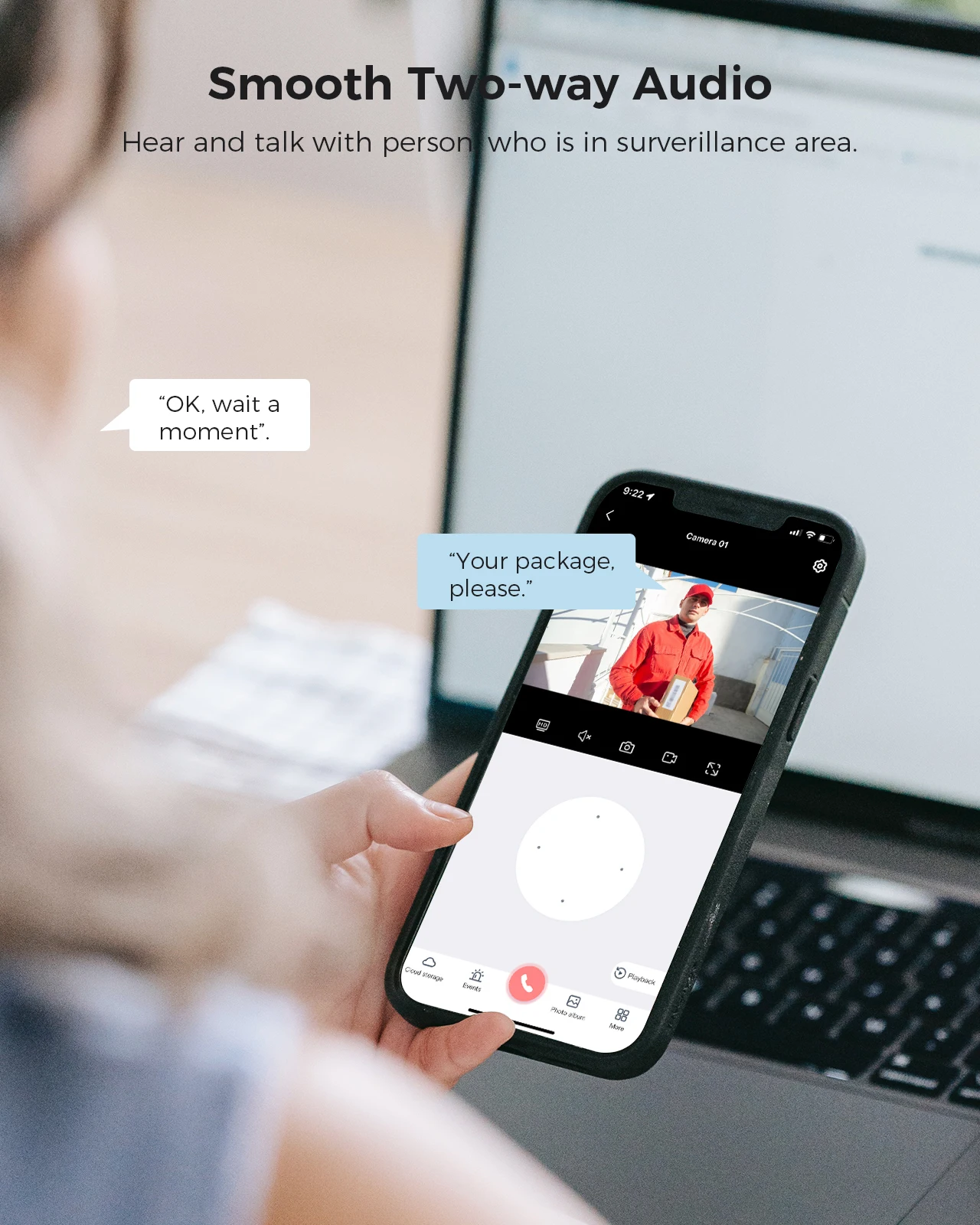 Hiseeu 5MP نظام كاميرا CCTV لاسلكية 2-Way الصوت IP كاميرا نظام الأمن في الهواء الطلق 8 قناة نظام CCTV #4