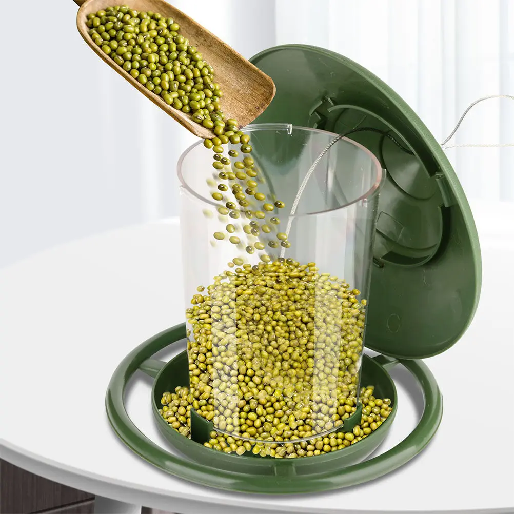 

Уличная автоматическая кормушка для птиц, декор для двора, легкое пополнение, многонаправленное кормление, крюк для дерева/балкона