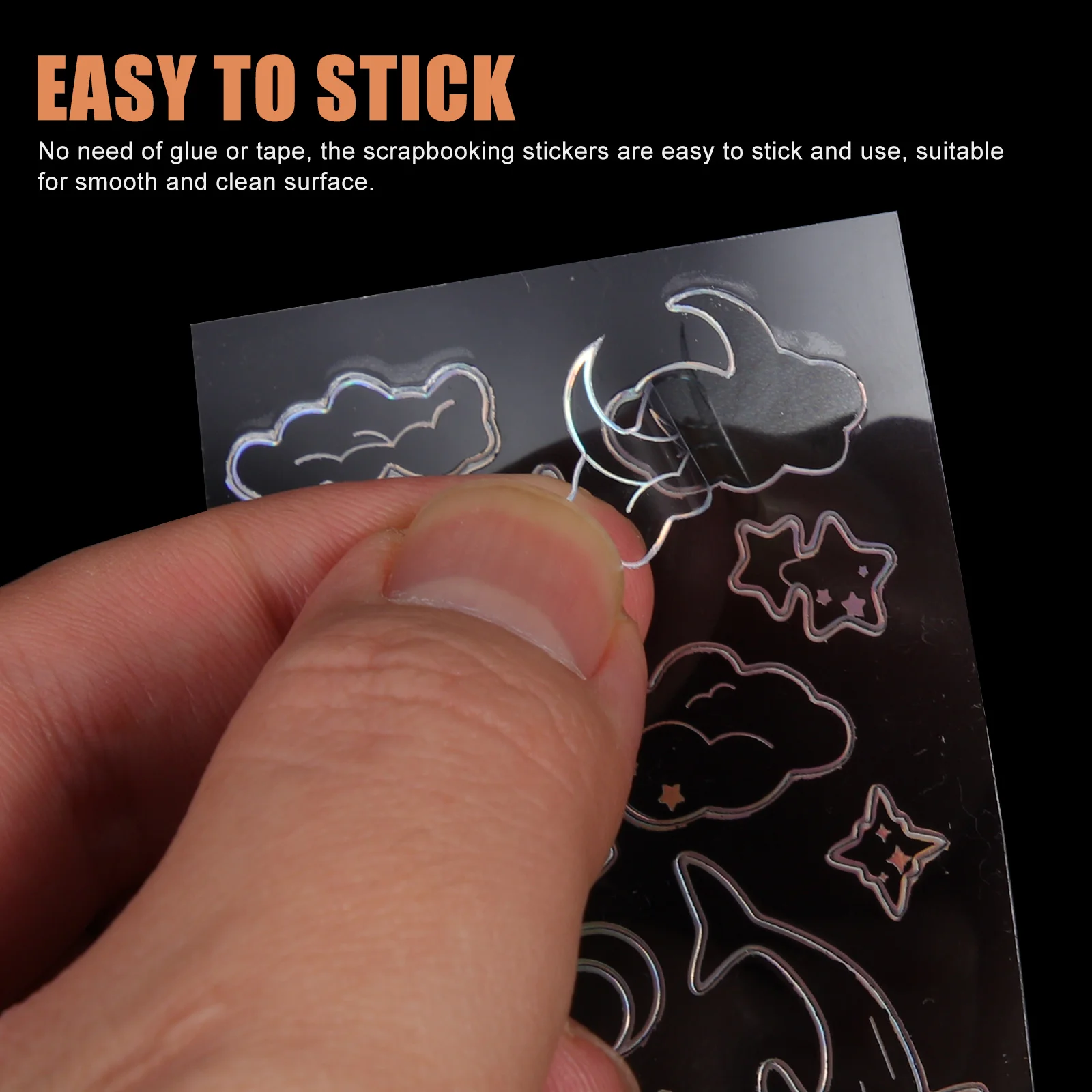 

6Pcs DIY Craft Stickers Fashion Decorative for Scrapbook Greeting Cards Gift Tags Glitter Stickers,bling Stickers,diary Stickers