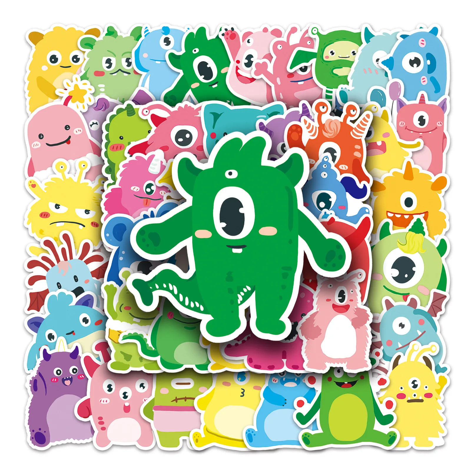 50/100PCS Small Monster Graffiti Stickers Cartoon DIY Phone Cases Luggage Waterproof Stationery Notebook Stickers