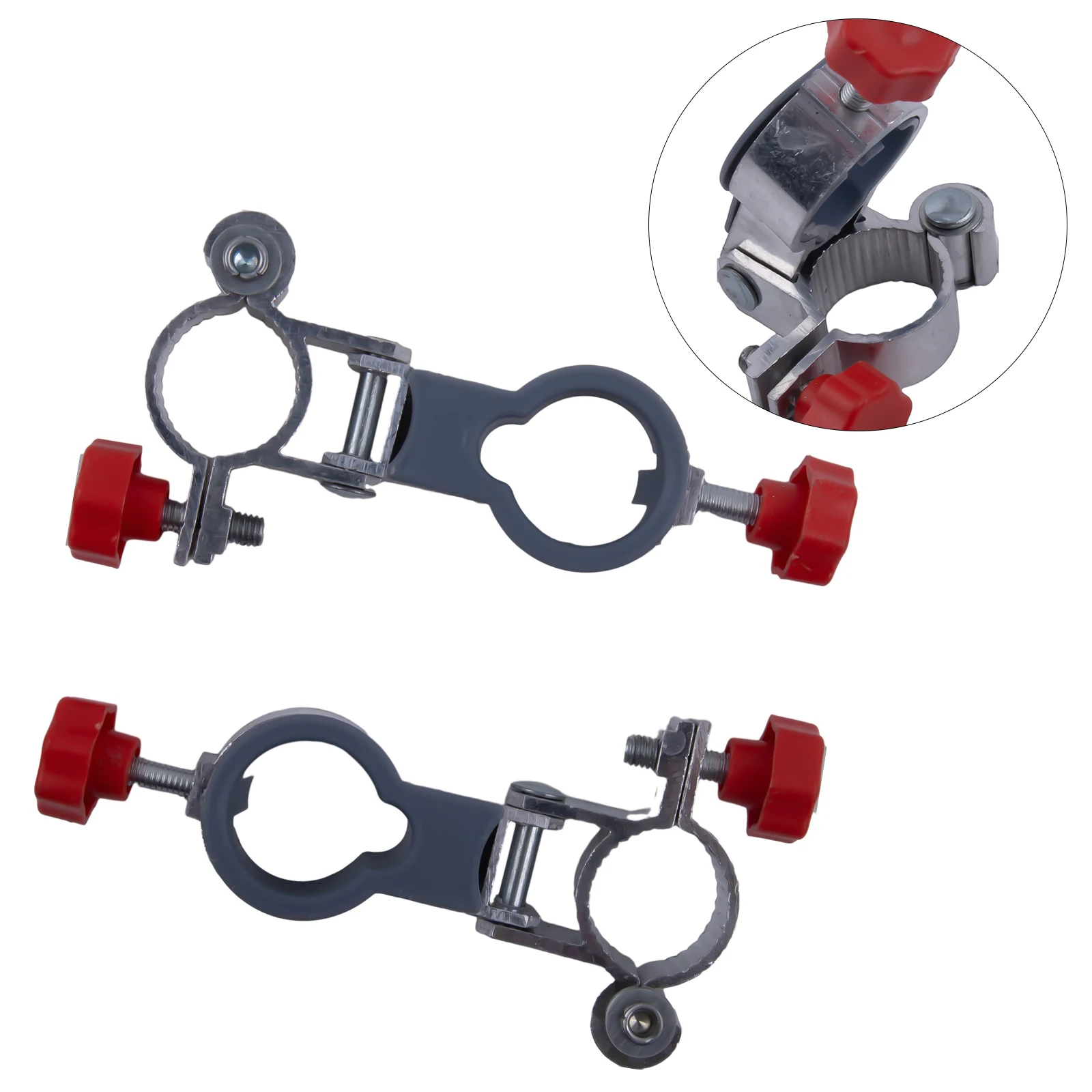 2Pcs Fixed Clip Brackets Clip On Mount Umbrella Hole 25mm For Garden Chair Parasol Patio Balcony Deck Umbrella Holder