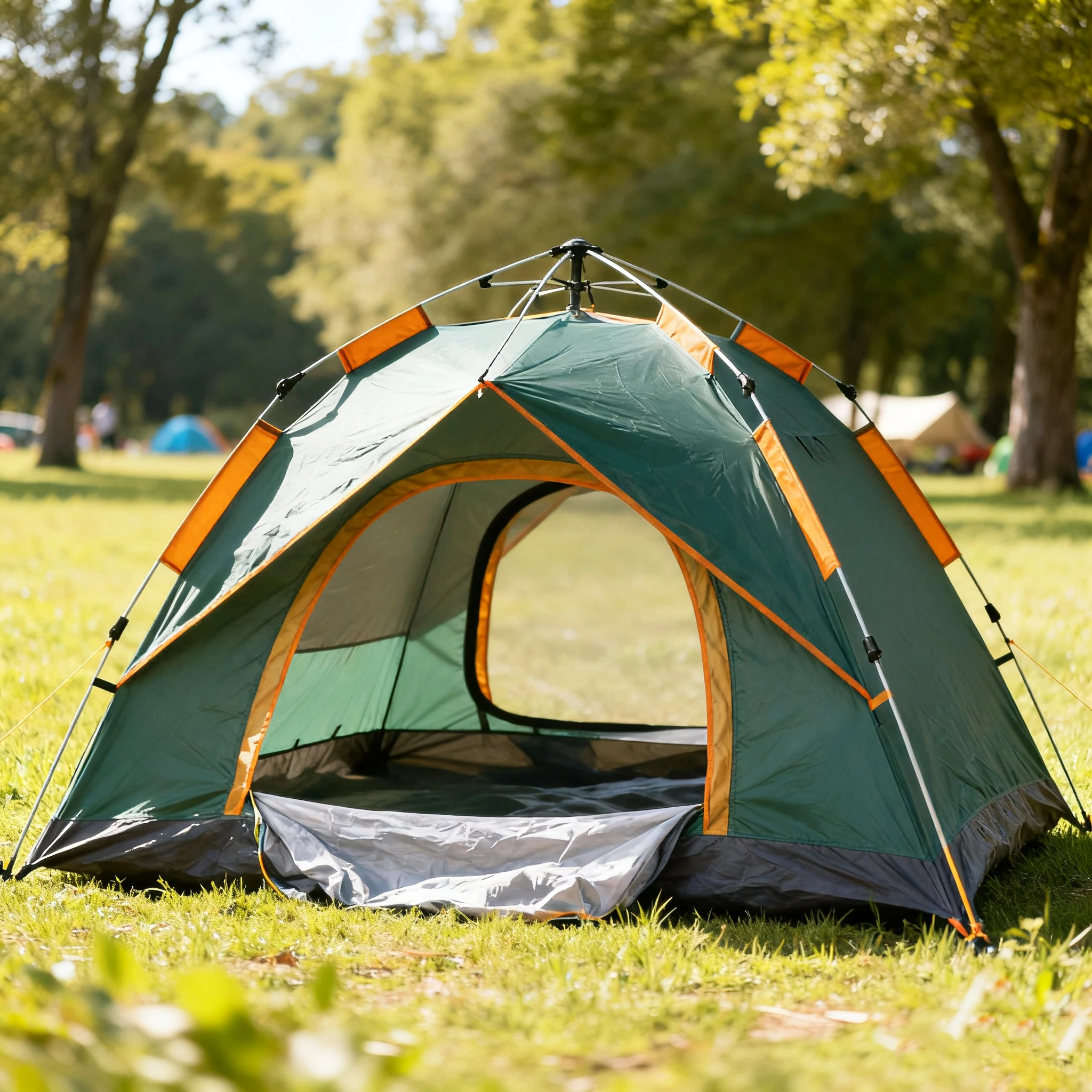 خيمة تخييم منبثقة أوتوماتيكية خفيفة للغاية مخصصة من STLF مقاومة للماء للسفر في الهواء الطلق تتسع لـ 3-4 أشخاص #1