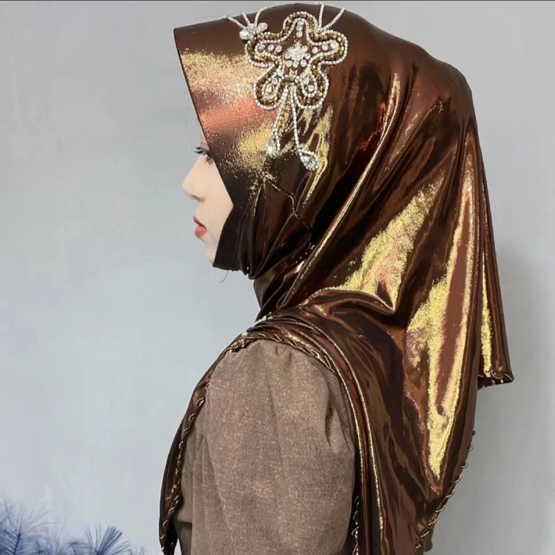 Hijab Chiffon Scarf para Mulheres Muçulmanas, Lenço, Borlas de Luxo, Malásia Oração, Kufi, Islã, Arábia Saudita, Inverno, Frete Grátis