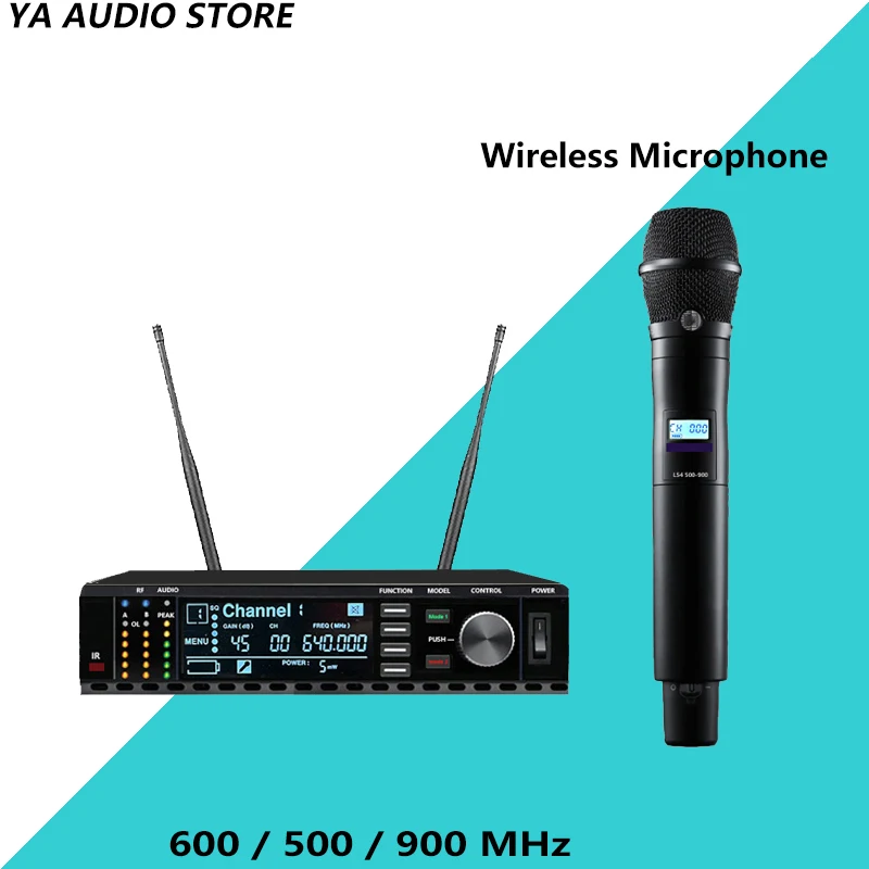 YAaudio AD4G wireless microphone system ksm11 handheld microphone uhf high-quality condenser microphone black professional