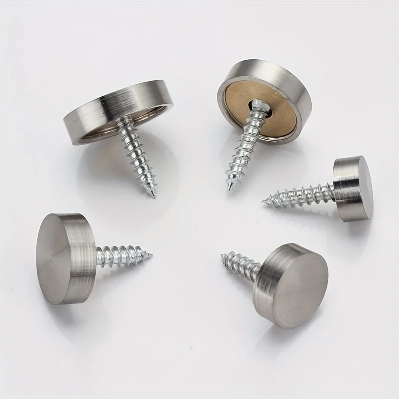 20 Sets of Self-Tapping Screw Decorative Caps, Suitable for Mirrors, Coffee Tables, and Glass Furniture, Pre-Drilled for Safe Installation, Screw Cover Caps