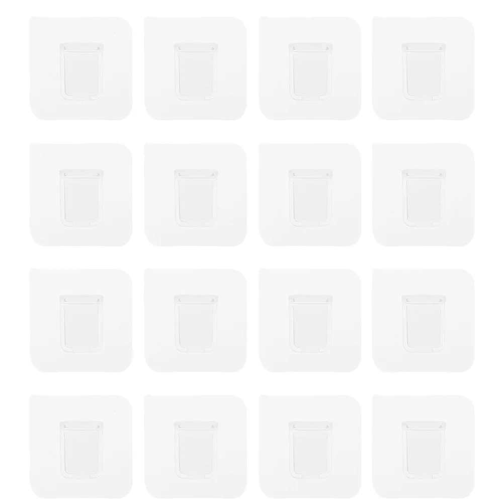 

16Pcs Adhesive Shelf Support Transparent Plastic Punch Free Closet Shelf Clips for Cabinets Wardrobes Furniture