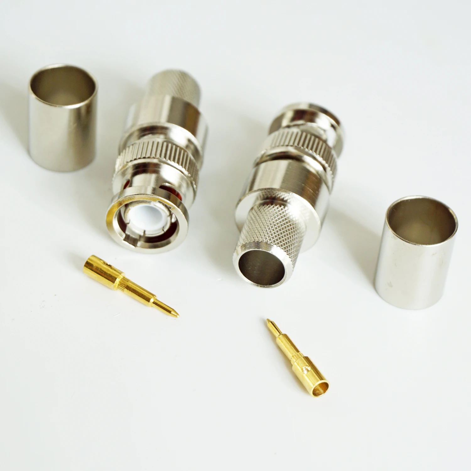 

1X Pcs Q9 BNC Male Plug RF Coax Connector Socket Crimp for LMR400 RG8 RG213 RG214 7D-FB Cable RF Coaxial Straight Nickel plated