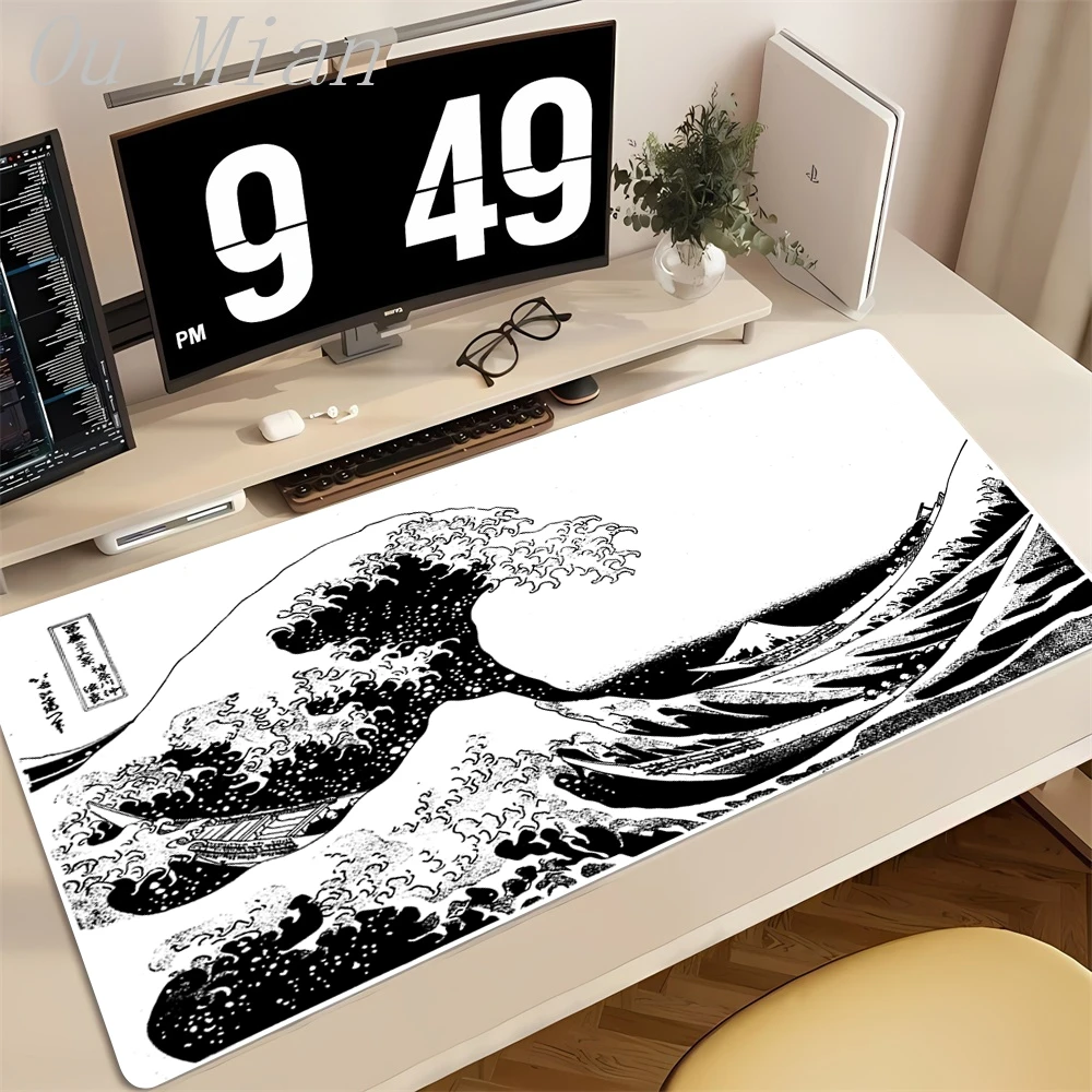 Large Mousepad Japan Great Wave Mousepads Keyboard Mat Deskpad Pc Game Desk Mats Company Mouse Pad Rubber anti slip Mouse Mats