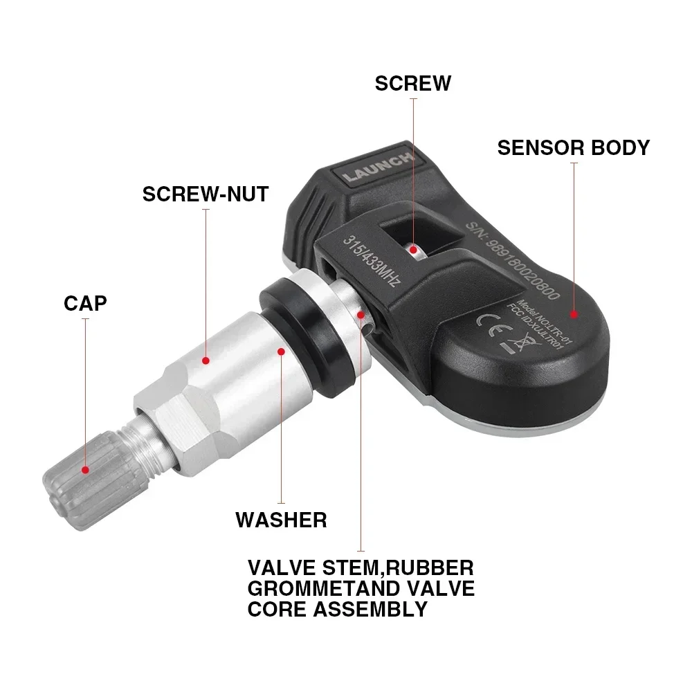 LAUNCH X431 Sensor 2 in 1 RF-Sensor 315MHz/433MHz TPMS Tire Repair Tools Scanner TSGUN Tire Pressure Sensors Tester Programming