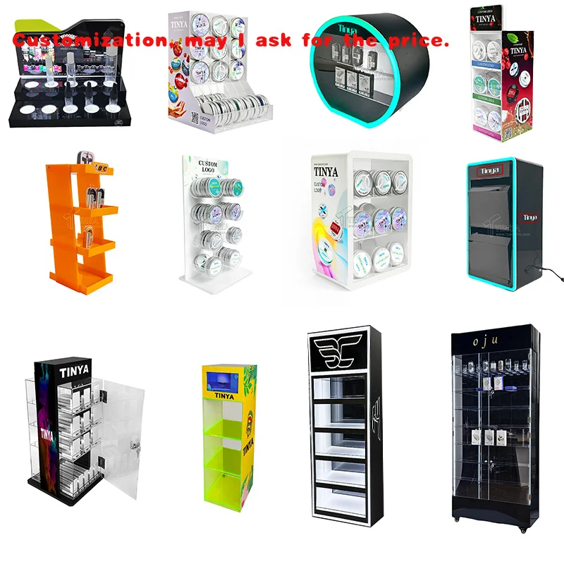 

custom.Factory Custom Acrylic Mouth-held Snus Display Stand Led White Pouch Display Sachet Display