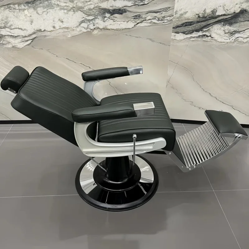 88.High-end retro men's oil head barber chair store can put down the special hair cutting chair for shaving and shaving