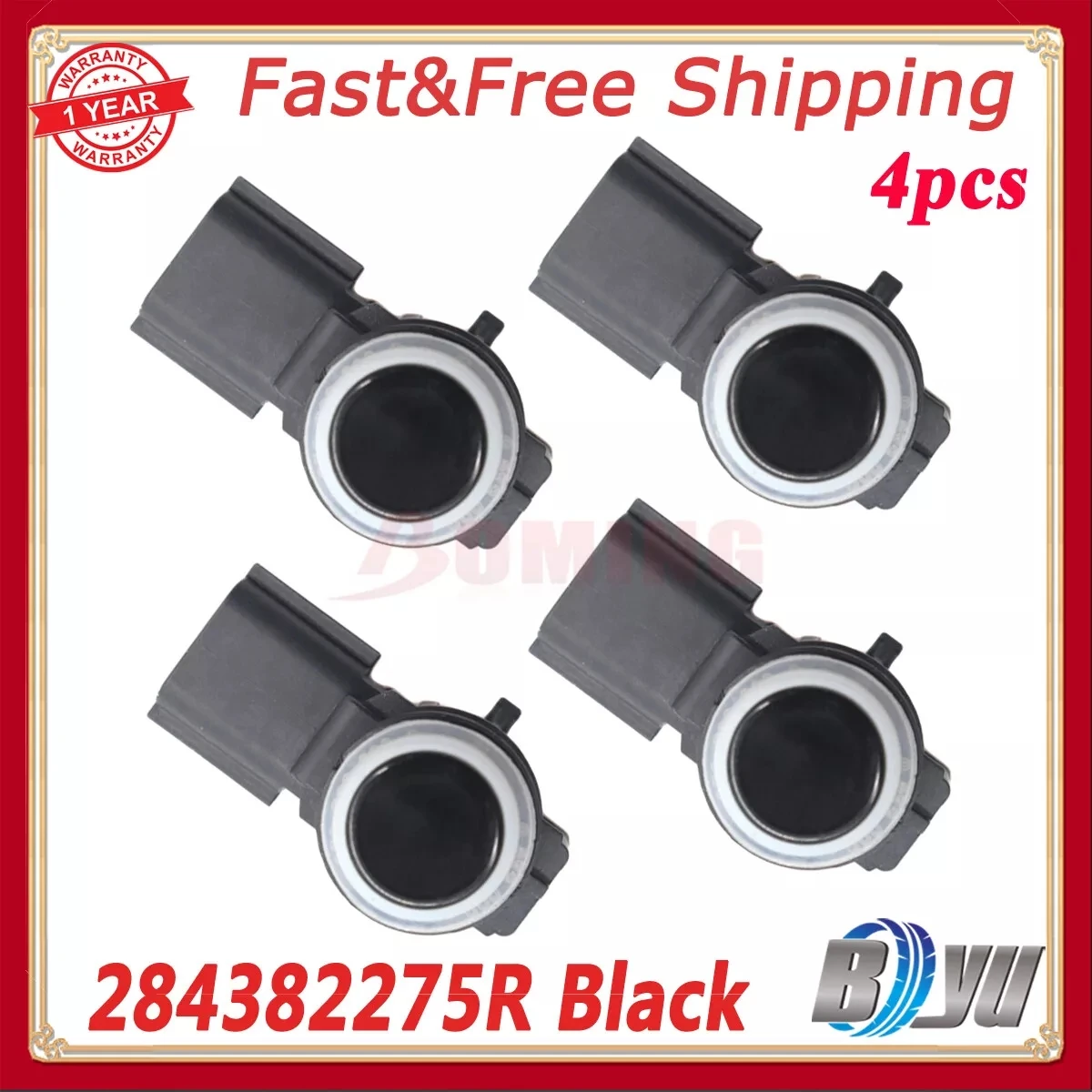 

4pcs/lot Black PDC Parking Sensor Bumper Reverse Assist 284382275R 0263023699