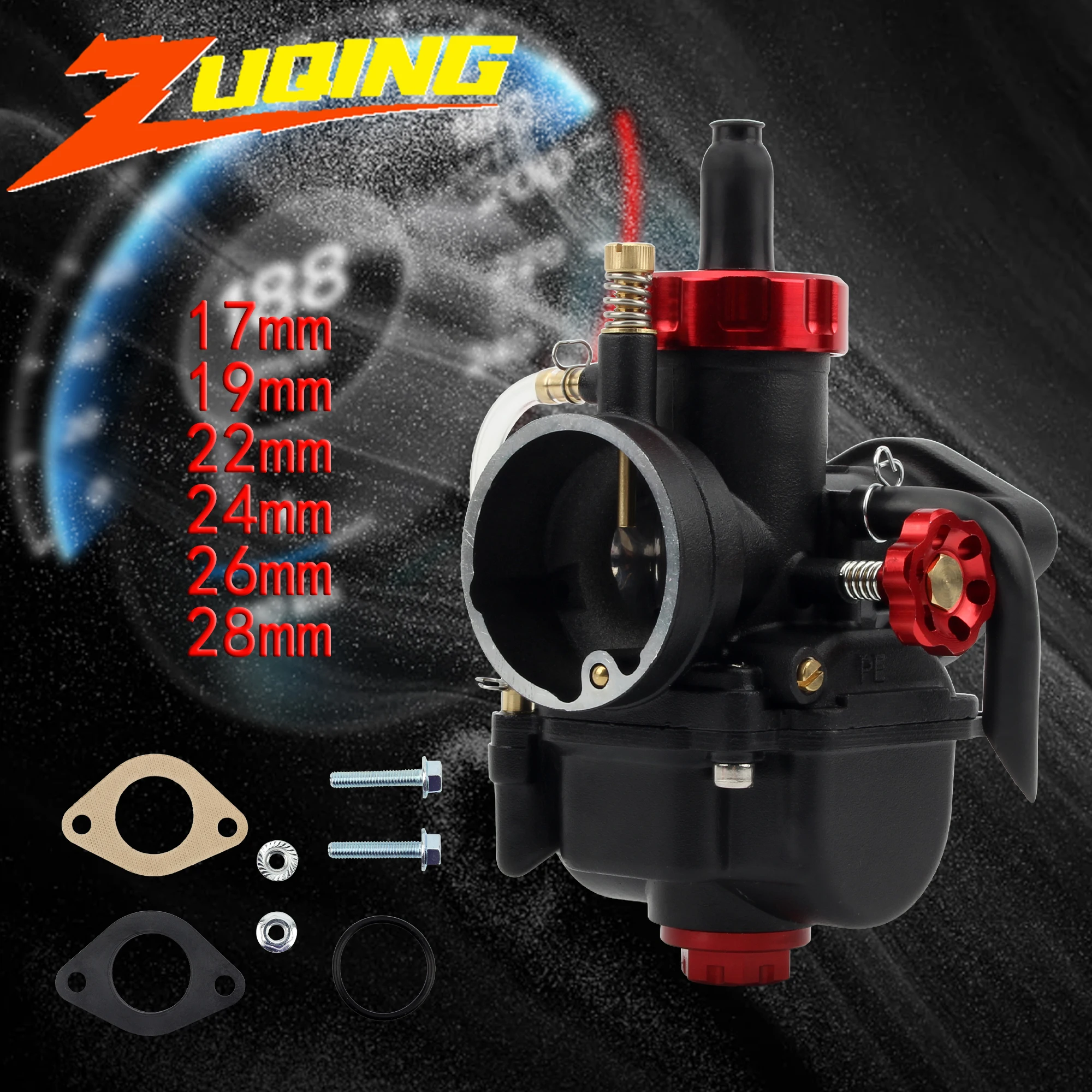 

17 19 22 24 26 28 мм Мотоцикл 2T 4T Карбюратор Автоцикл Двигатель PE Карбюратор с форсунками для YAMAHA KAWASAKI Honda Dirt Bike ATV